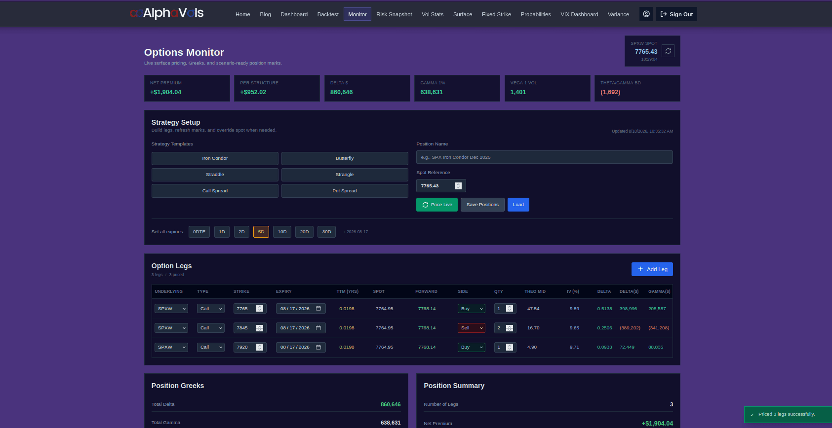 Monitor screen preview